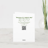 Humorisch lange irische Geschichten kurz Card Karte (Rückseite)