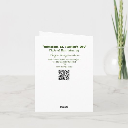 Humorisch lange irische Geschichten kurz Card Karte (Rückseite)