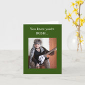 Humorisch lange irische Geschichten kurz Card Karte (Gelbe Blume)