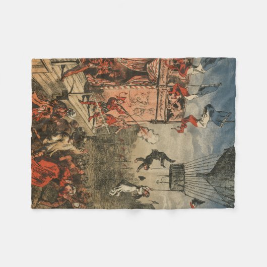 Humorische Druckausgabe eines Theaterdarstellers Fleecedecke (Vorderseite (Horizontal))