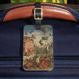 Humorische Druckausgabe eines Theaterdarstellers Gepäckanhänger