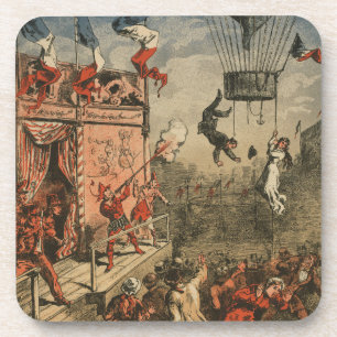 Humorische Druckausgabe eines Theaterdarstellers Getränkeuntersetzer