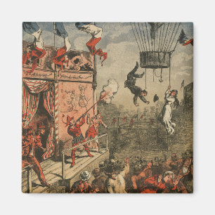 Humorische Druckausgabe eines Theaterdarstellers Magnet