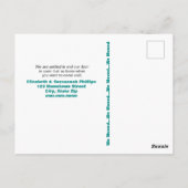 Humorische Frösche Lilies Pad Wir bewegten Ankündi Postkarte (Rückseite)