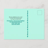 Humorische Frösche Lilies Pad Wir bewegten Ankündi Postkarte (Rückseite)