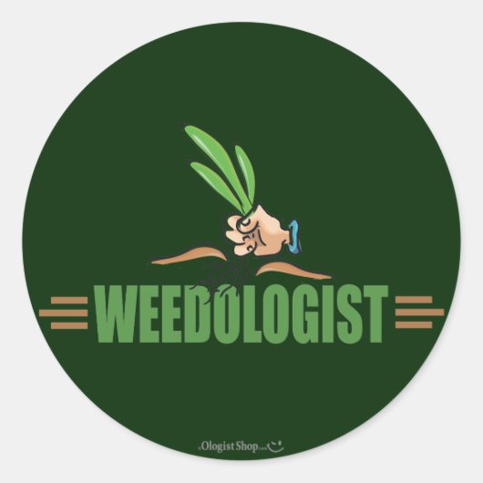 Humorische Gartenarbeit Runder Aufkleber (Vorderseite)