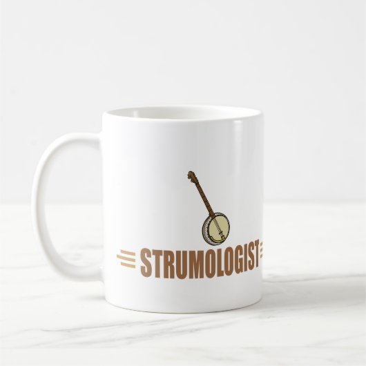 Humorischer Banjo-Spieler Kaffeetasse (Links)