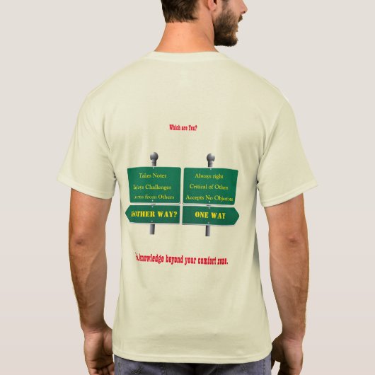 Humorischer Beyond Comfort Zone Uni-Sex-T - Shirt (Rückseite)