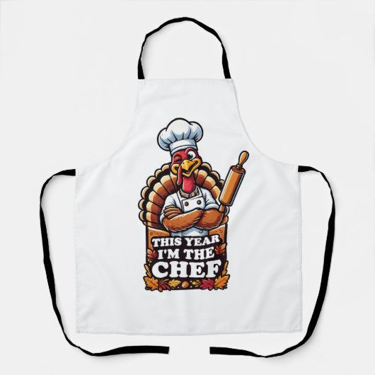 Humorischer Erntedank Türkei Design Schürze (Vorderseite)