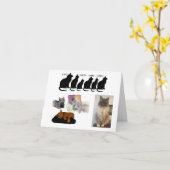 Humorischer Gedanke über Katzen Karte (Gelbe Blume)