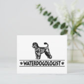 Humorischer Portugiesischer Wasserhund Postkarte (Stehend Vorderseite)