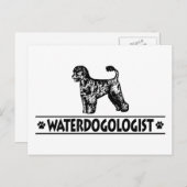 Humorischer Portugiesischer Wasserhund Postkarte (Vorne/Hinten)