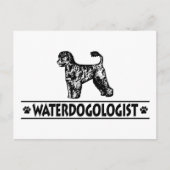 Humorischer Portugiesischer Wasserhund Postkarte (Vorderseite)