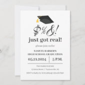 Humorischer und lustiger individualisierbarer Absc Einladung (Vorderseite)