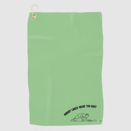 Humorisches Golfhandtuch (Vorderseite)