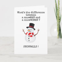 Humorisches Weihnachtskartendesign Snowman Design