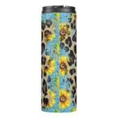 Humorisches Zitat über das Altern mit Leopard Prin Thermosbecher (Rückseite)