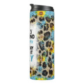 Humorisches Zitat über das Altern mit Leopard Prin Thermosbecher (Nach rechts gedreht)