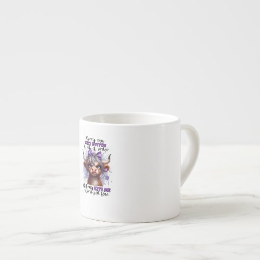 "Humoristische Tech-Outnote: MEGS-Button-Out Espressotasse (Vorderseite Rechts)