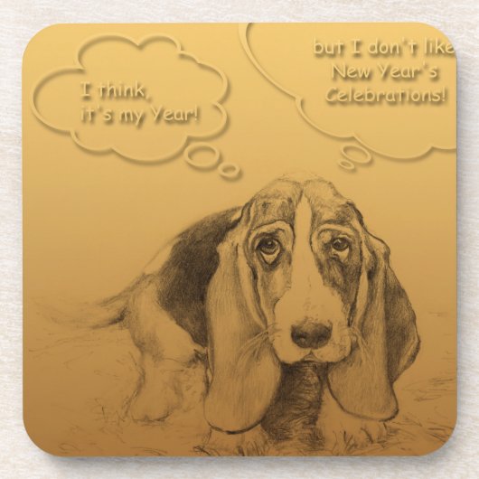 Humoristischer Vietnamesischer Hundegänger Jahr S- Untersetzer (Vorderseite)