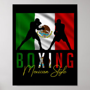 Humoristisches Boxen mexikanischer Sparring-Kickbo Poster