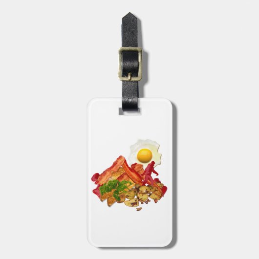 Humoristisches Ketchup-Gone-Squatchin für Bacon Gepäckanhänger (Vorderseite vertikal)