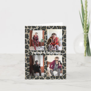 Humoristisches Sprechen meiner eigenen Sprachgrüßk Karte