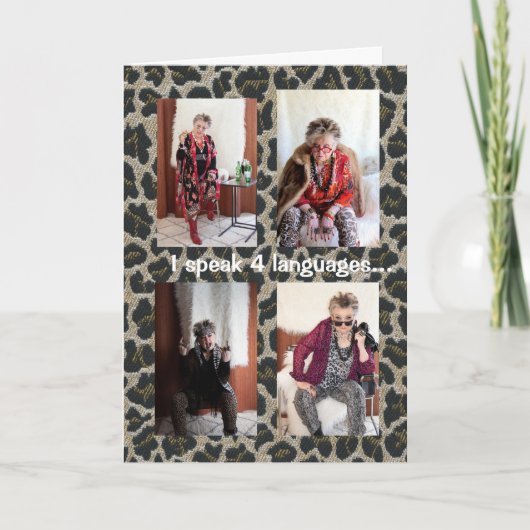 Humoristisches Sprechen meiner eigenen Sprachgrüßk Karte (Vorderseite)