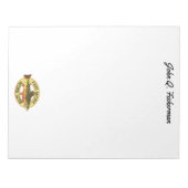 Humorose Bachforelle Fliege FISH MEHR Notizblock (Vorderseite)