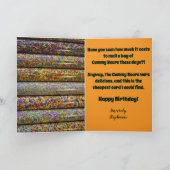 Humorose Birthday Candy Karte (Innenseite)