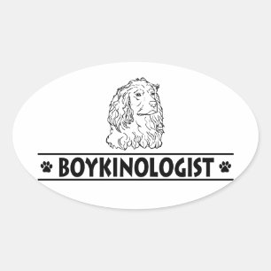 Humorose Boykin Spaniel Ovaler Aufkleber