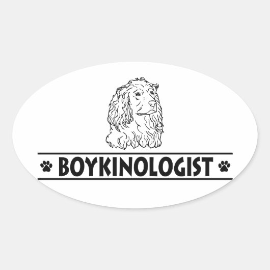 Humorose Boykin Spaniel Ovaler Aufkleber (Vorderseite)