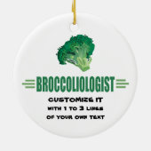 Humorose Broccoli Keramik Ornament (Hinten)