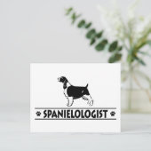Humorose English Cocker Spanel Postkarte (Stehend Vorderseite)