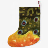 Humorose FISHmas-Bachforellen-Fischerei Kleiner Weihnachtsstrumpf (Rückseite)