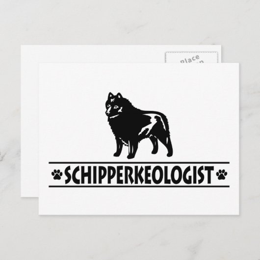 Humorose Schipperke Postkarte (Vorne/Hinten)