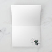 Humorose schwarze Katze Danke Karte (Innenseite)