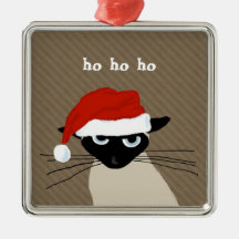 Humorose siamese Cat Ho Ho Ho | Funny Santa Kitty