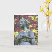 HUMOROUS APOLOGIE/KLASSIC FEMALE STATUE/WARDROBE M KARTE (Gelbe Blume)