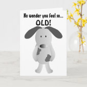 Humorous Birthday Card Dog Years Karte (Gelbe Blume)