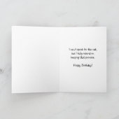 Humorous Birthday Card with Naughty Cat Karte (Innenseite)