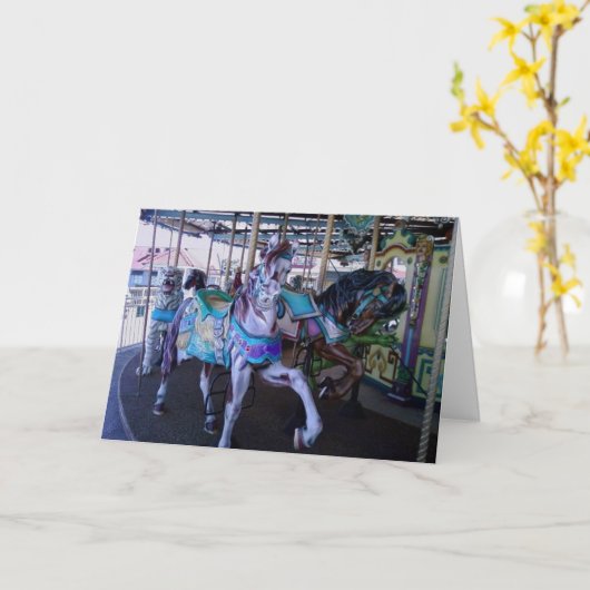 HUMOROUS BIRTHDAY ERWACHSENE KARTE CAROUSEL PORSES (Gelbe Blume)