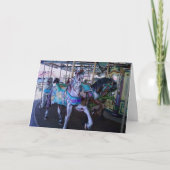 HUMOROUS BIRTHDAY ERWACHSENE KARTE CAROUSEL PORSES (Vorderseite)
