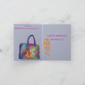 HUMOROUS BIRTHDAY Luxury Handbag Karte (Innenseite)