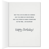 Humorous Birthday Ninjas in Bonsai Yellow Card (Innen (Rechts))