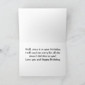 HUMOROUS BIRTHDAY WÜNSCHT MEINER MAMA KARTE (Innenseite)