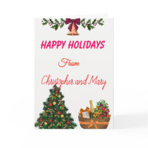 Humorous Christmas Holiday Flat Holiday Card