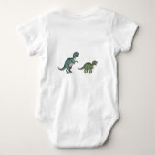 Humorous Coffee and Adulting Text Graphic Baby Strampler (Rückseite)