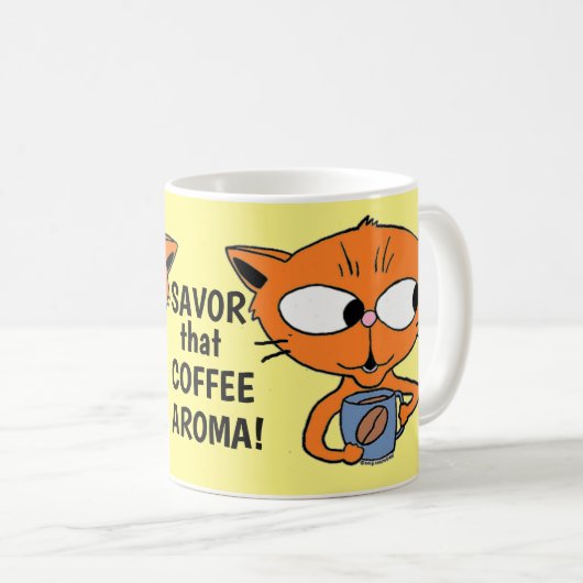 HUMOROUS COFFEE SPRICHWORT Niedlicher Cartoon Kaffeetasse (VorderseiteRechts)