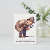 Humorous Customizable Any Occasion Postcard Postkarte (Stehend Vorderseite)